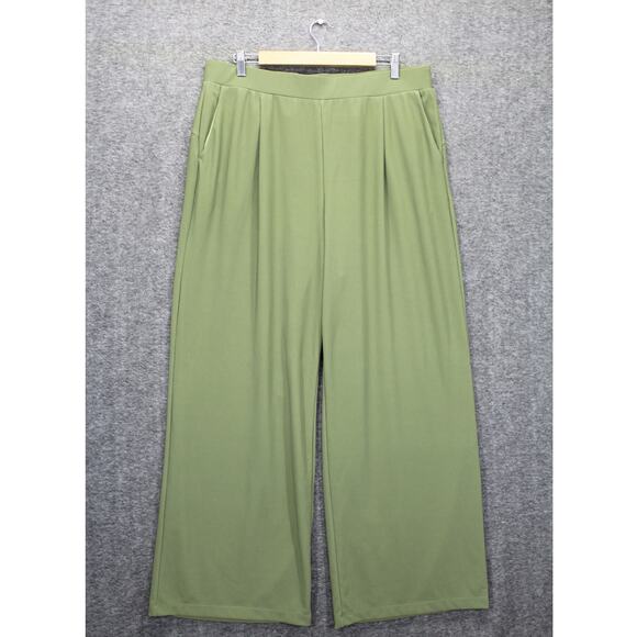 HALARA Pants - Halara Wide Leg Palazzo Pull On Pants size XL Green